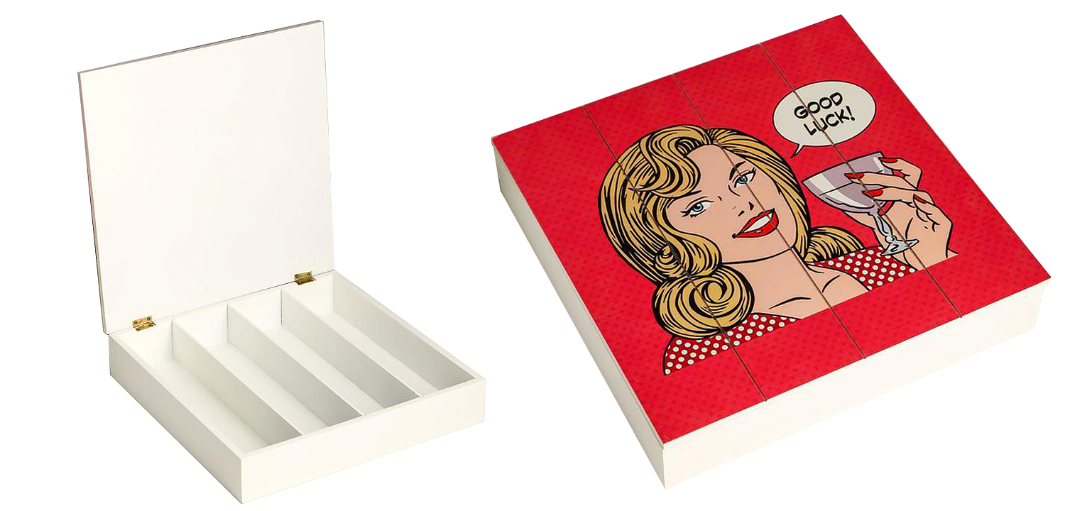 Шкатулка Pop Art Girl red - Loft-Concept в Омске