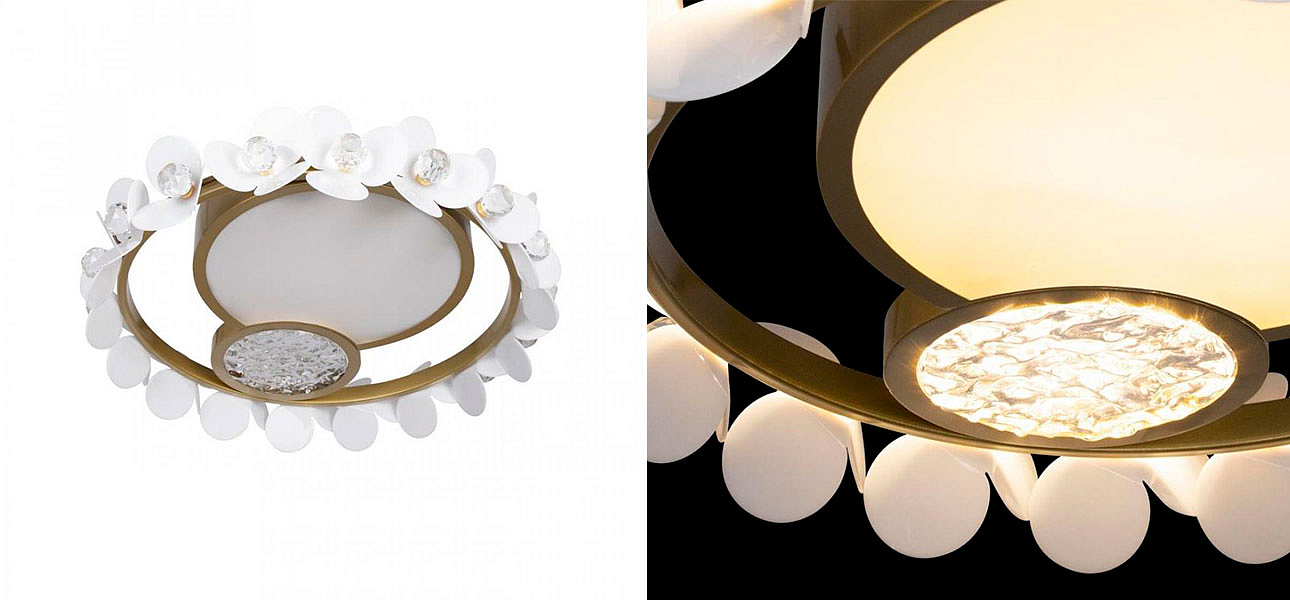 Потолочный светильник Белые Цветы White Flowers Ceiling lamp D 46 Потолочный светильник Белые Цветы White Flowers Ceiling lamp D 46 - Loft-Concept в Омске