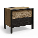 Тумба 2 ящика с подсветкой на рельефном фасаде Warm Industrial варинант исполнения - 2 | Loft Concept в Омске