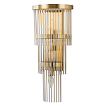 Бра с золотистым основанием и прозрачными трубками Nembus варинант исполнения - 1 | Loft Concept в Омске