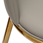Стул бежевый из экокожи на золотых ножках Attribute of Elegance варинант исполнения - 2 | Loft Concept в Омске