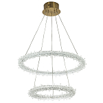 Многоярусная кольцевая люстра с хрустальным декором Gilbertine Crystals Two Rings Chandelier варинант исполнения - 2 | Loft Concept в Омске