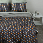 Постельное белье из сатина с принтом треугольники 150х200 см Triangular Dreams варинант исполнения - 8 | Loft Concept в Омске