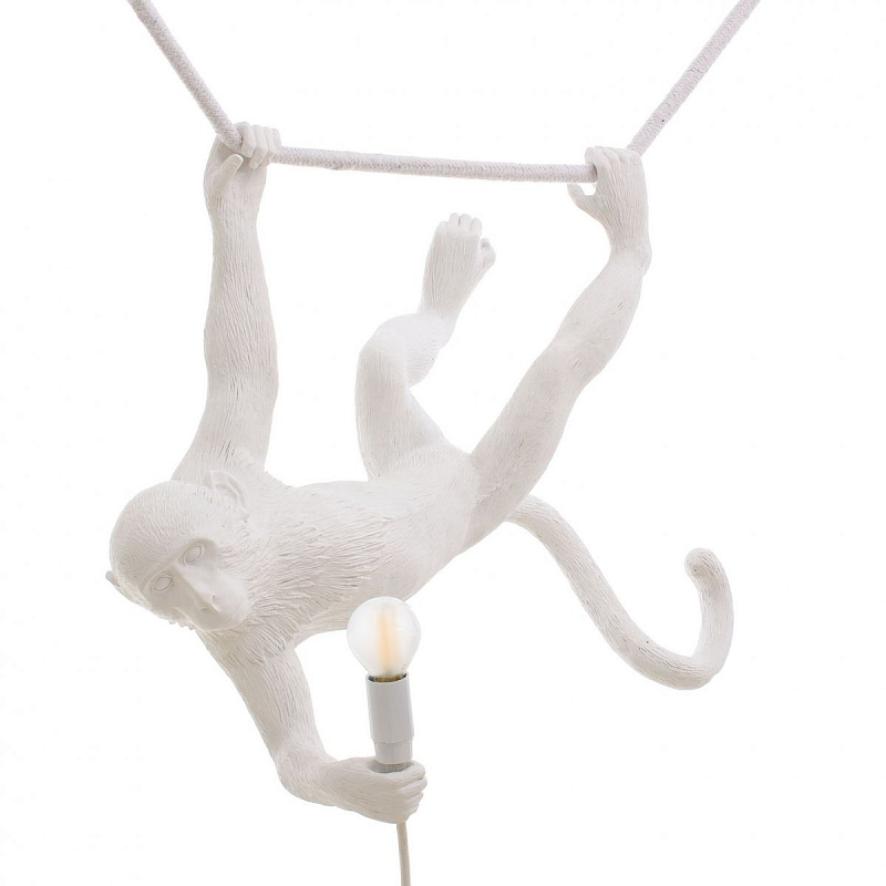 Подвесной светильник Seletti The Monkey Lamp  Swing White Белый в Омске | Loft Concept 