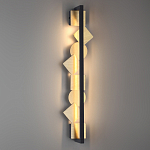 Бра вертикальное черного цвета с золотыми кругами и квадратами Gravyura варинант исполнения - 5 | Loft Concept в Омске