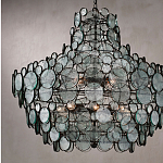 Люстра с каскадом из круглых прозрачных декоративных элементов Harmony of Light варинант исполнения - 2 | Loft Concept в Омске