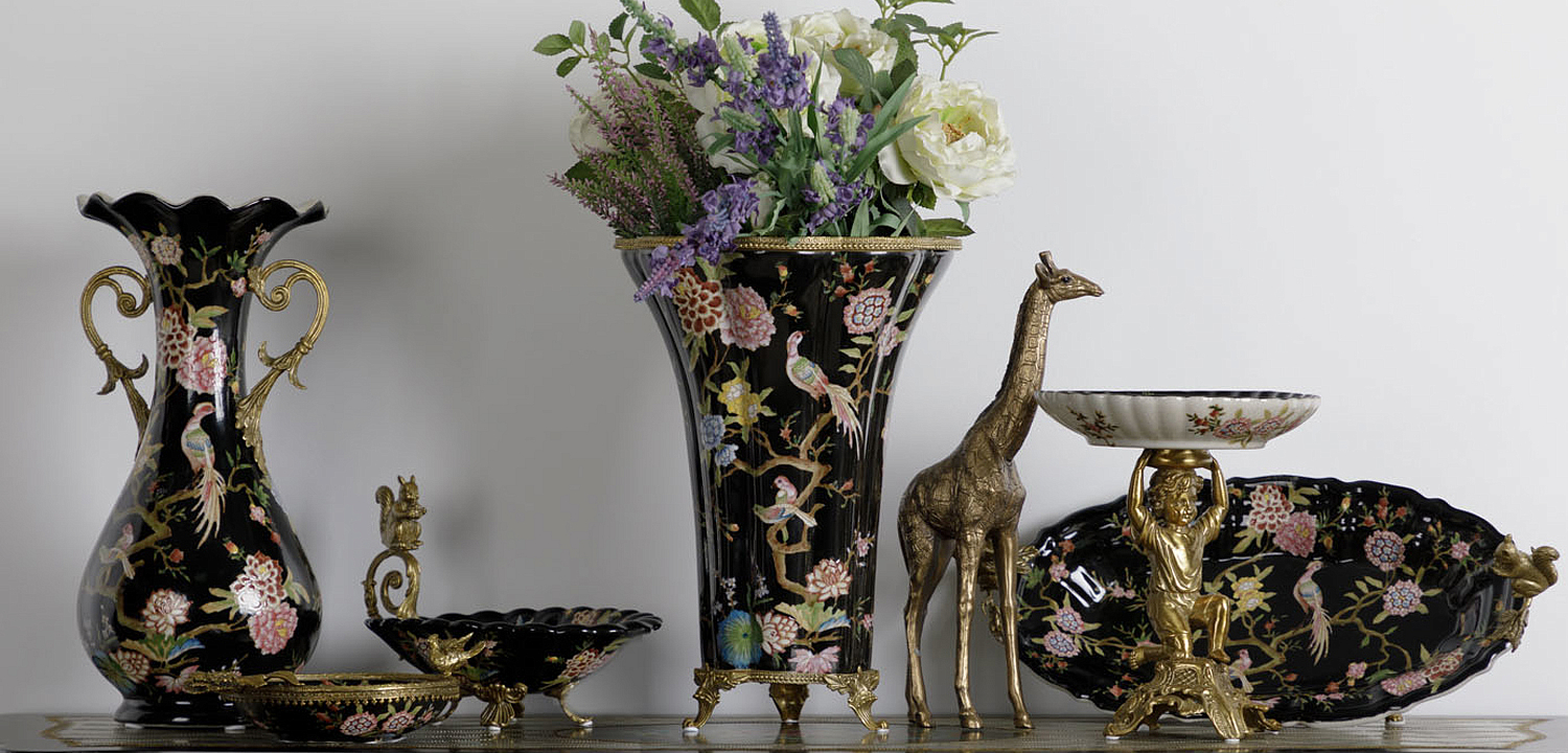 Ваза Malu Black Vase Ваза Malu Black Vase - Loft-Concept в Омске