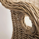 Кресло из ротанга с подушкой Nest бежево-серое варинант исполнения - 6 | Loft Concept в Омске