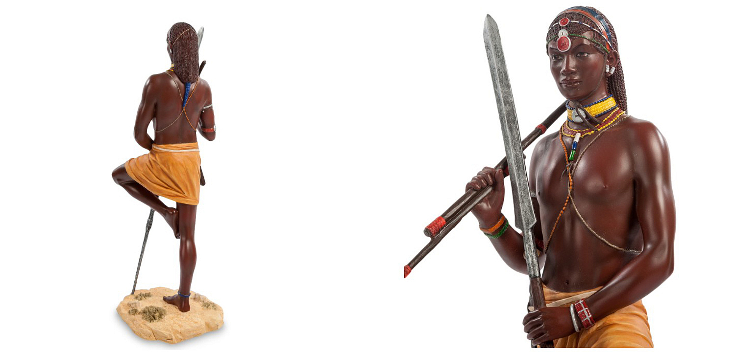 Статуэтка Tribal warrior Masai Статуэтка Tribal warrior Masai - Loft-Concept в Омске