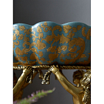 Чаша с орнаментом на бронзовых ножках в виде ангелов Eden Garden варинант исполнения - 8 | Loft Concept в Омске