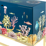 Буфет ручная роспись в морском стиле Cabinet Fondo Marino  варинант исполнения - 2 | Loft Concept в Омске