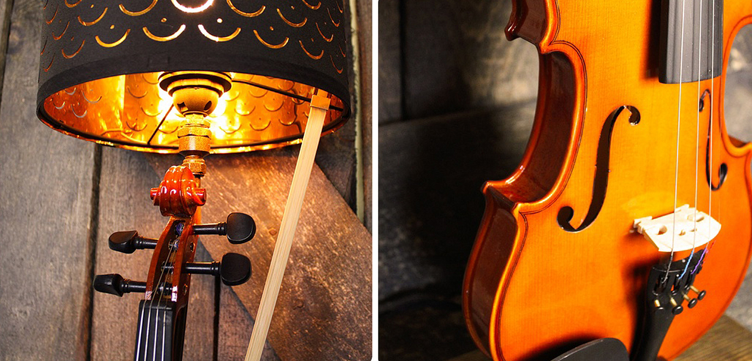 Настольная лампа Violin brown Настольная лампа Violin brown - Loft-Concept в Омске