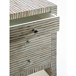 Тумбочка прикроватная Bogense Bone Inlay Bedside Beige варинант исполнения - 2 | Loft Concept в Омске