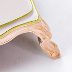 Диван двухместный из натурального бука золотистый с изображением птиц и цветов Blooming Birds варинант исполнения - 3 | Loft Concept в Омске