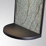 Настенный светильник зеленого цвета с черной рамкой овальной формы с полкой Herbarium  варинант исполнения - 5 | Loft Concept в Омске