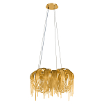 Люстра подвесная круглая с изогнутыми металлическими дугами и ниспадающими цепочками 65 см Atlantis Chain варинант исполнения - 2 | Loft Concept в Омске