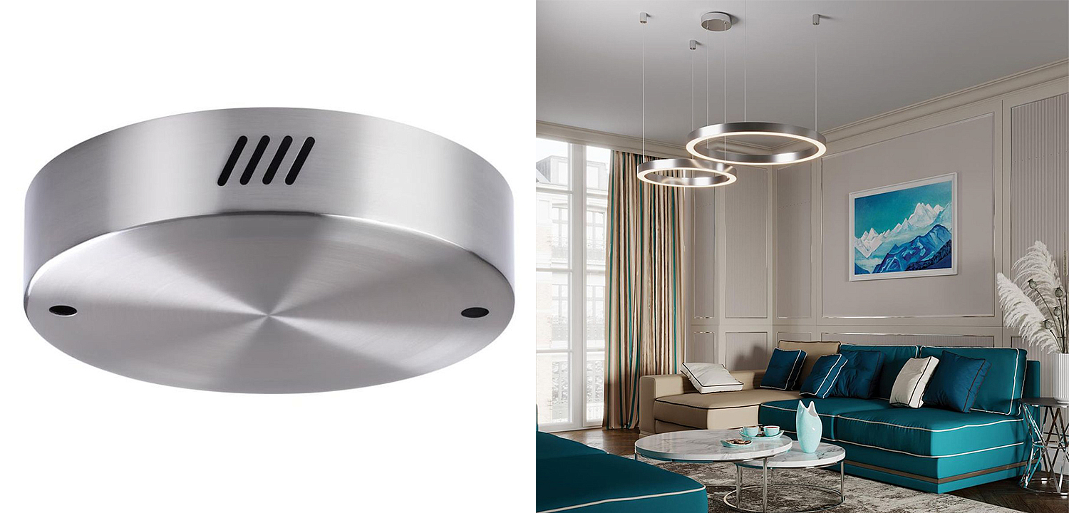 Основание для светильника Ring Horizontal Nickel 18 Основание для светильника Ring Horizontal Nickel 18 - Loft-Concept в Омске