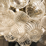 Люстра подвесная с рифлёными стеклянными шарами в форме воздушного облака Berries Chandelier варинант исполнения - 3 | Loft Concept в Омске