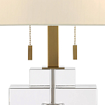 Настольная лампа прямоугольная на прозрачном основании Charm and Luxury варинант исполнения - 1 | Loft Concept в Омске