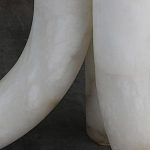 Торшер геометрический с тремя мраморными плафонами Marble Tripod варинант исполнения - 11 | Loft Concept в Омске