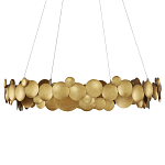 Люстра круглая из многослойных золотых дисков Metal Disc Chandelier варинант исполнения - 2 | Loft Concept в Омске