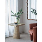 Столик приставной с квадратной столешницей Textured Cream Table варинант исполнения - 8 | Loft Concept в Омске