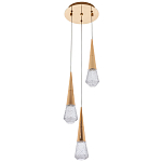 Подвесной светильник капли Acrylic Droplet Trio Gold Hanging Lamp варинант исполнения - 2 | Loft Concept в Омске