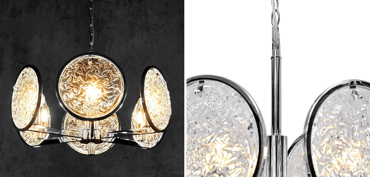 Люстра Geraldine Glass Silver Chandelier - Loft-Concept в Омске