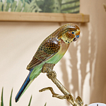 Подсвечник с двумя попугаями из фарфора на бронзовой ветке Eden Garden варинант исполнения - 2 | Loft Concept в Омске