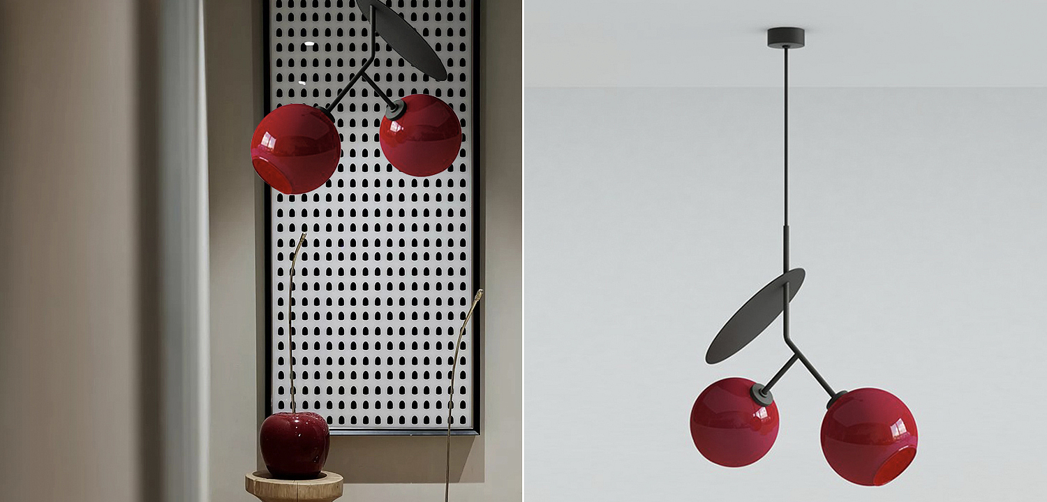 Подвесной светильник Cherry Pendant Double Red Подвесной светильник Cherry Pendant Double Red - Loft-Concept в Омске