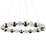 Светодиодная кольцевая люстра Crystal Globule Chrome Chandelier Gold варинант исполнения - 3 | Loft Concept в Омске