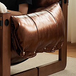 Кресло-диван кожаное на деревянном каркасе Medieval Furniture варинант исполнения - 4 | Loft Concept в Омске