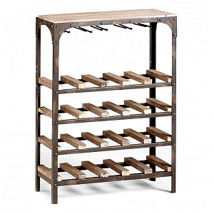 Стеллаж Industrial Metal Rust Console Wine Rack