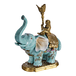 Подсвечник в виде слона из фарфора с бронзовыми элементами Elephant in the Garden of Eden варинант исполнения - 2 | Loft Concept в Омске