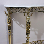 Консоль бронзовая с мраморной столешницей Bronze Console варинант исполнения - 2 | Loft Concept в Омске