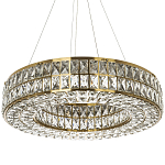 Круглая люстра с хрустальным декором Langlais Crystal Brass Chandelier варинант исполнения - 1 | Loft Concept в Омске