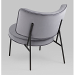 Мини-кресло District Lounge велюр серый варинант исполнения - 3 | Loft Concept в Омске