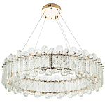 Круглая люстра с декором из рельефного стекла Cassian Relief Glass Chandelier 80 варинант исполнения - 1 | Loft Concept в Омске