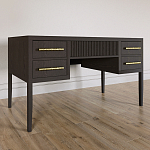 Большой Рабочий стол Primo с 5 выдвижными ящиками Темный орех варинант исполнения - 2 | Loft Concept в Омске