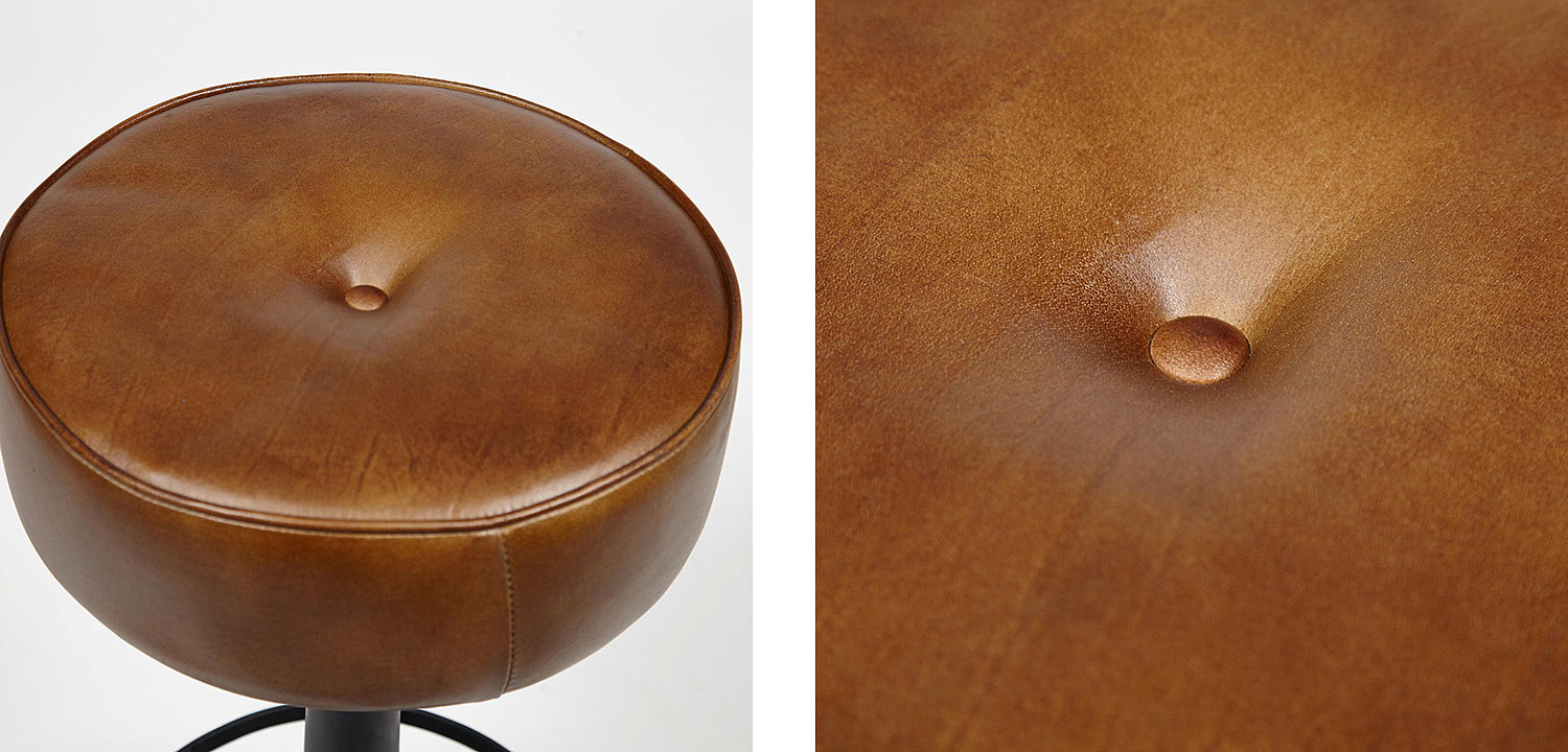 Барный стул Industrial leather bar stool Барный стул Industrial leather bar stool - Loft-Concept в Омске