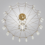 Люстра подвесная из металла с прозрачными подвесками из хрусталя Quasar 93 варинант исполнения - 5 | Loft Concept в Омске