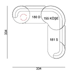 Угловой модульный диван Calypso с поворотным механизмом  варинант исполнения - 13 | Loft Concept в Омске