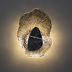 Бра с волнообразным стеклянным плафоном и вставкой из мрамора Liquid Stone варинант исполнения - 14 | Loft Concept в Омске