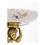 Чаша с цветочным орнаментом на ножке в виде бронзового ангела Eden Garden варинант исполнения - 3 | Loft Concept в Омске