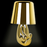 Настольная лампа фигурная золотого цвета с гладким абажуром Высота 16 см Sophia варинант исполнения - 7 | Loft Concept в Омске