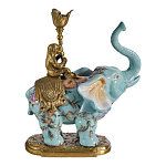 Подсвечник в виде слона из фарфора с бронзовыми элементами Elephant in the Garden of Eden варинант исполнения - 4 | Loft Concept в Омске