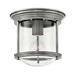 Потолочный светильник для ванных комнат с цилиндрическим стеклянным плафоном и одной лампой Hinkley варинант исполнения - 1 | Loft Concept в Омске