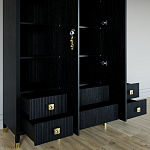 Большой шкаф с витриной Elsa Dreams Black варинант исполнения - 4 | Loft Concept в Омске