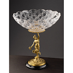 Чаша стеклянная прозрачная на бронзовой подставке с фигуркой девушки Eden Garden варинант исполнения - 5 | Loft Concept в Омске