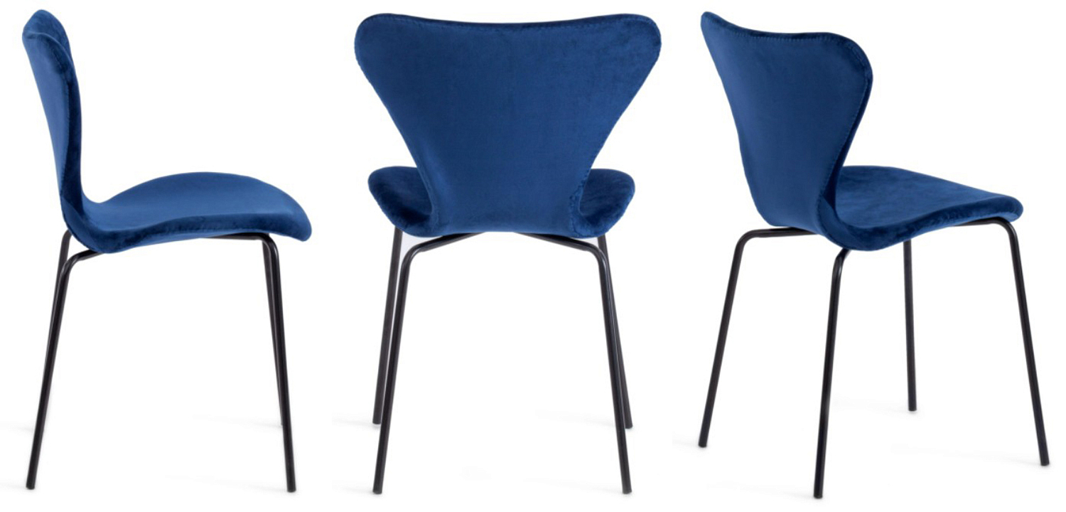 Стул Julissa Blue Chair флок Стул Julissa Blue Chair флок - Loft-Concept в Омске